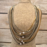 Pearl Strands Necklace & Earring Set