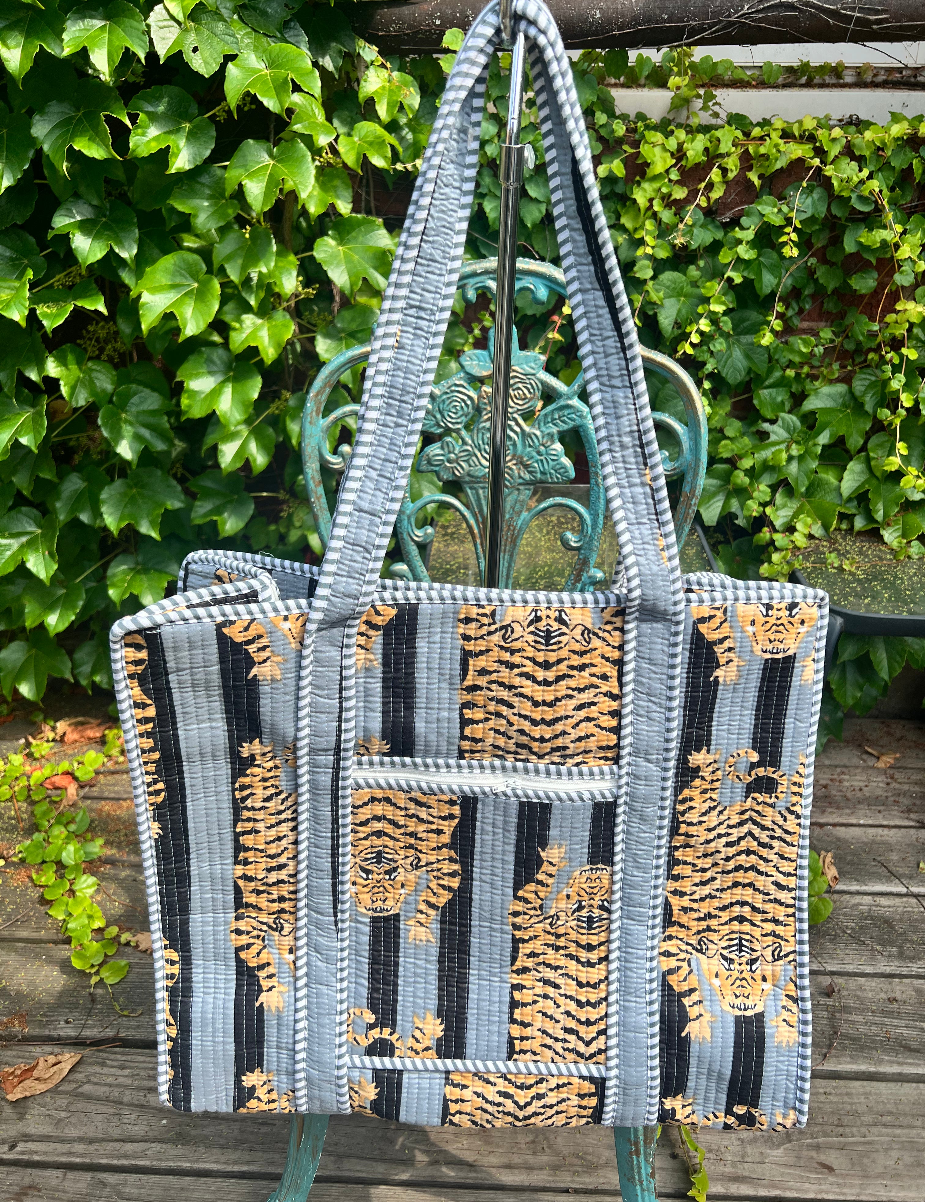 Tiger Queen Quilted Traveler Tote