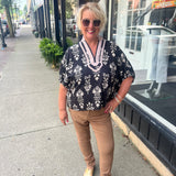 Fall Botanicals Contrast Top