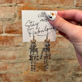 Dancing Skeleton Queen Earrings