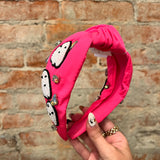 Hot Pink Ghost Beaded Headband