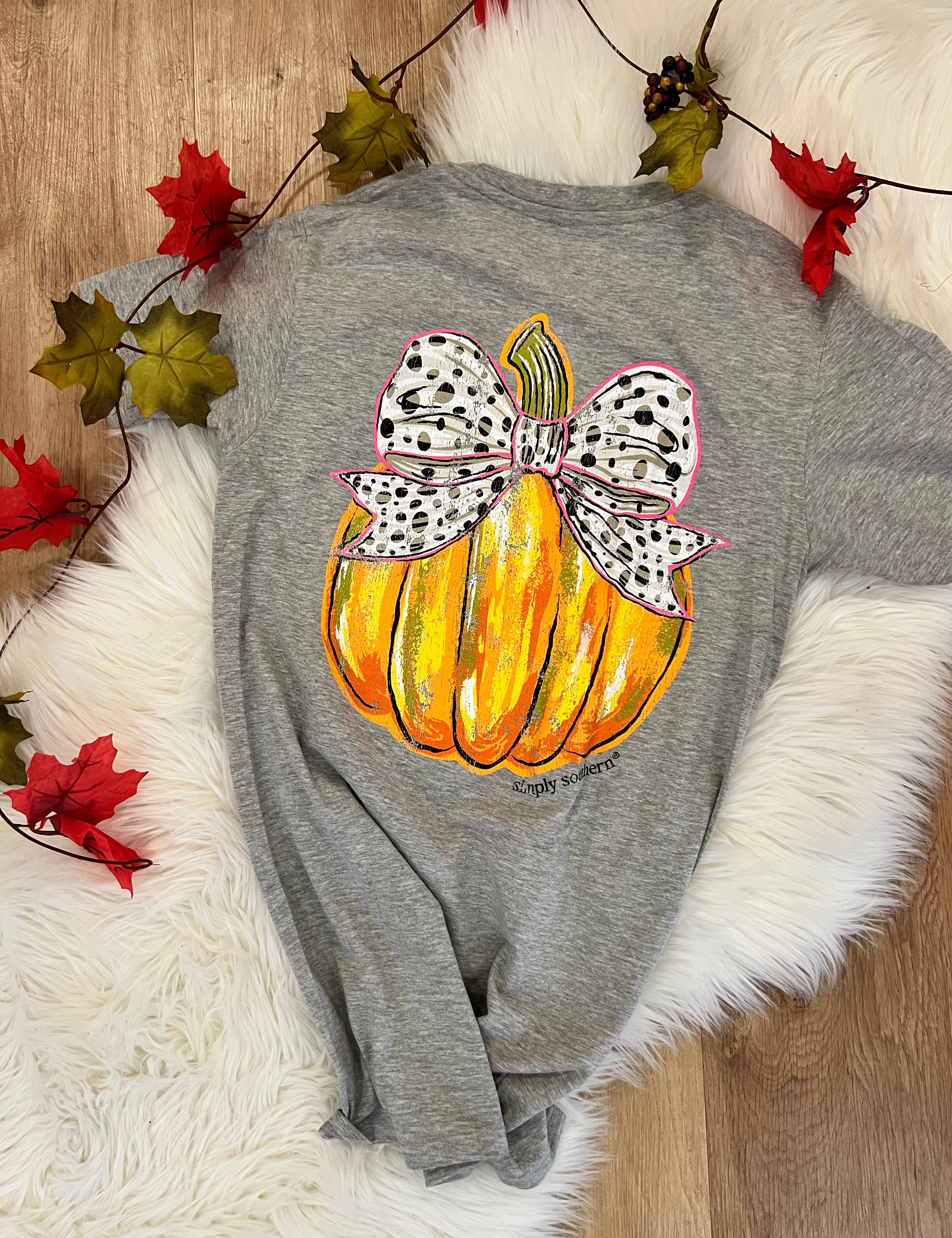 Simply Southern - Bow Pumpkin T-shirt