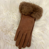 Fur Cuff Touchscreen Gloves