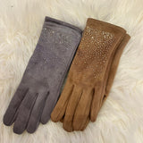 Quiet Luxe Rhinestone Gloves