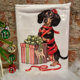Christmas Dogs Flour Sack Towel