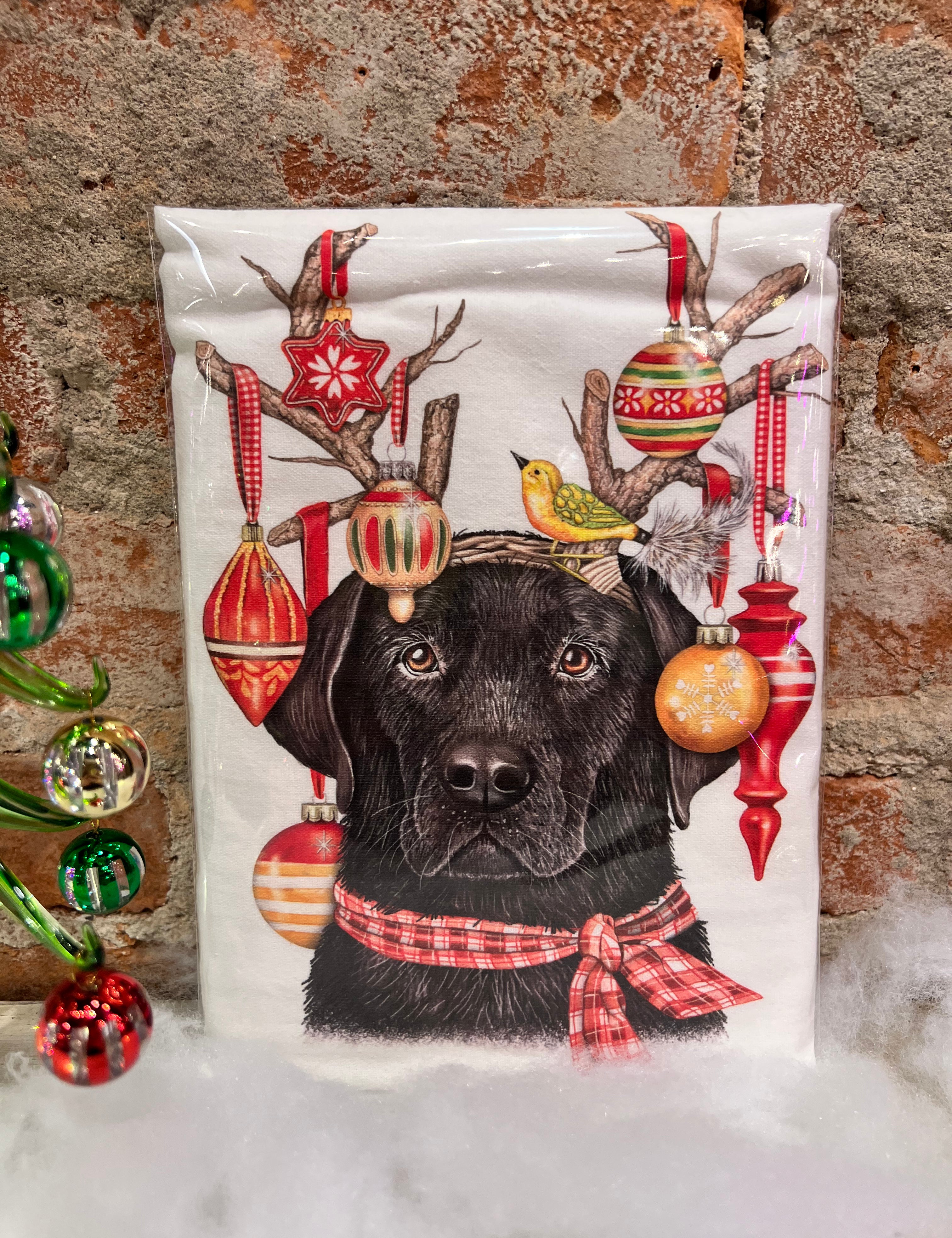 Christmas Dogs Flour Sack Towel