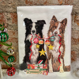 Christmas Dogs Flour Sack Towel