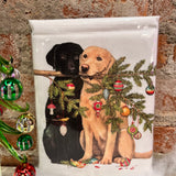 Christmas Dogs Flour Sack Towel