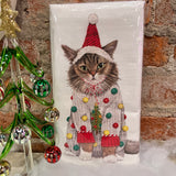 Christmas Cats Flour Sack Towel
