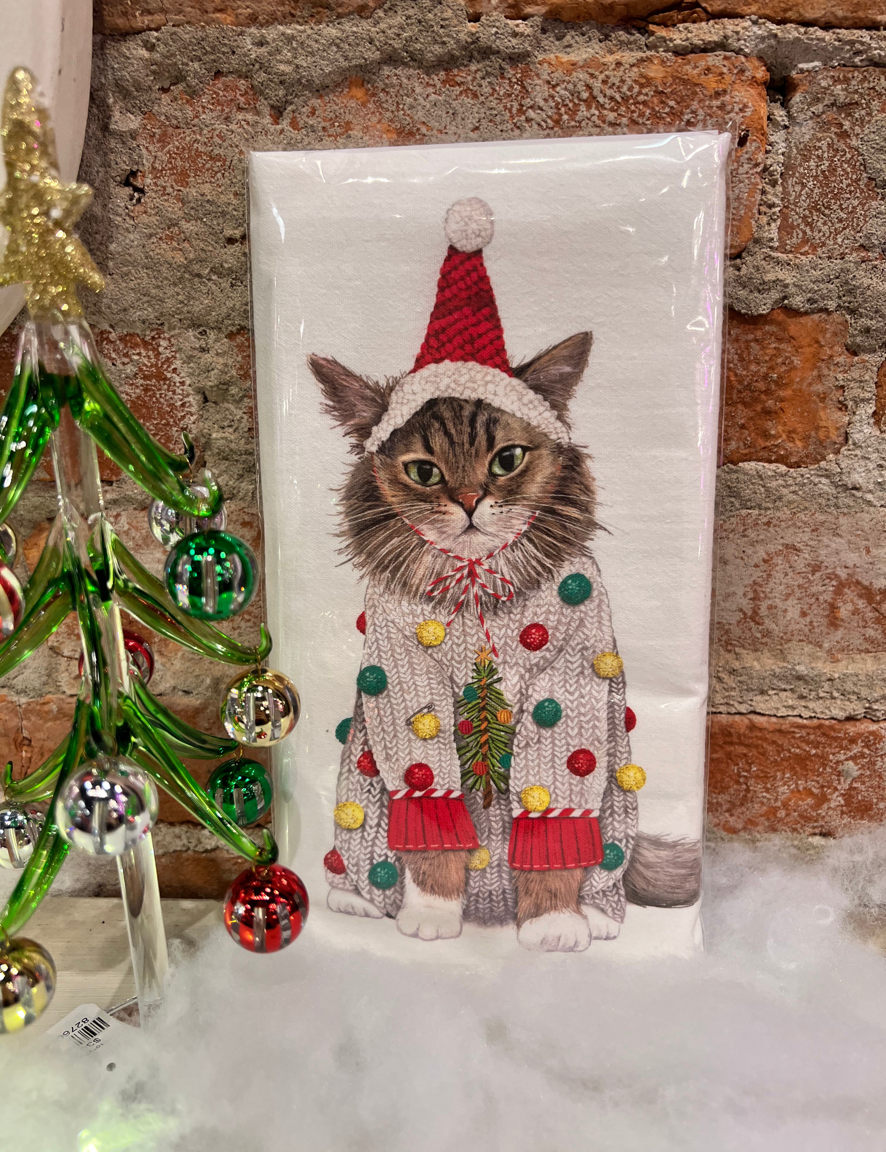 Christmas Cats Flour Sack Towel