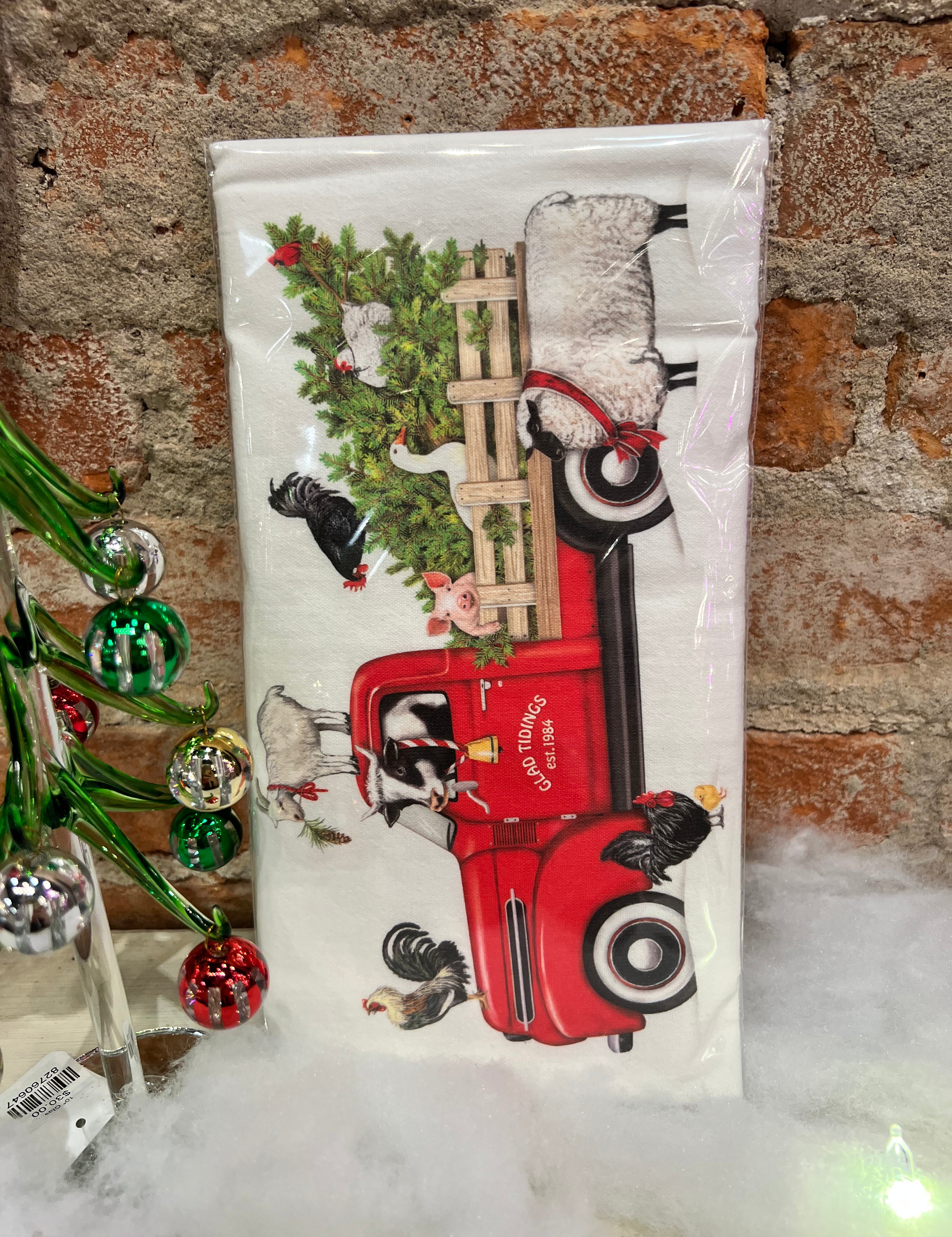 Christmas Farm Animal Tea Towels