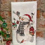 Snowman Holiday Flour Sack Towels
