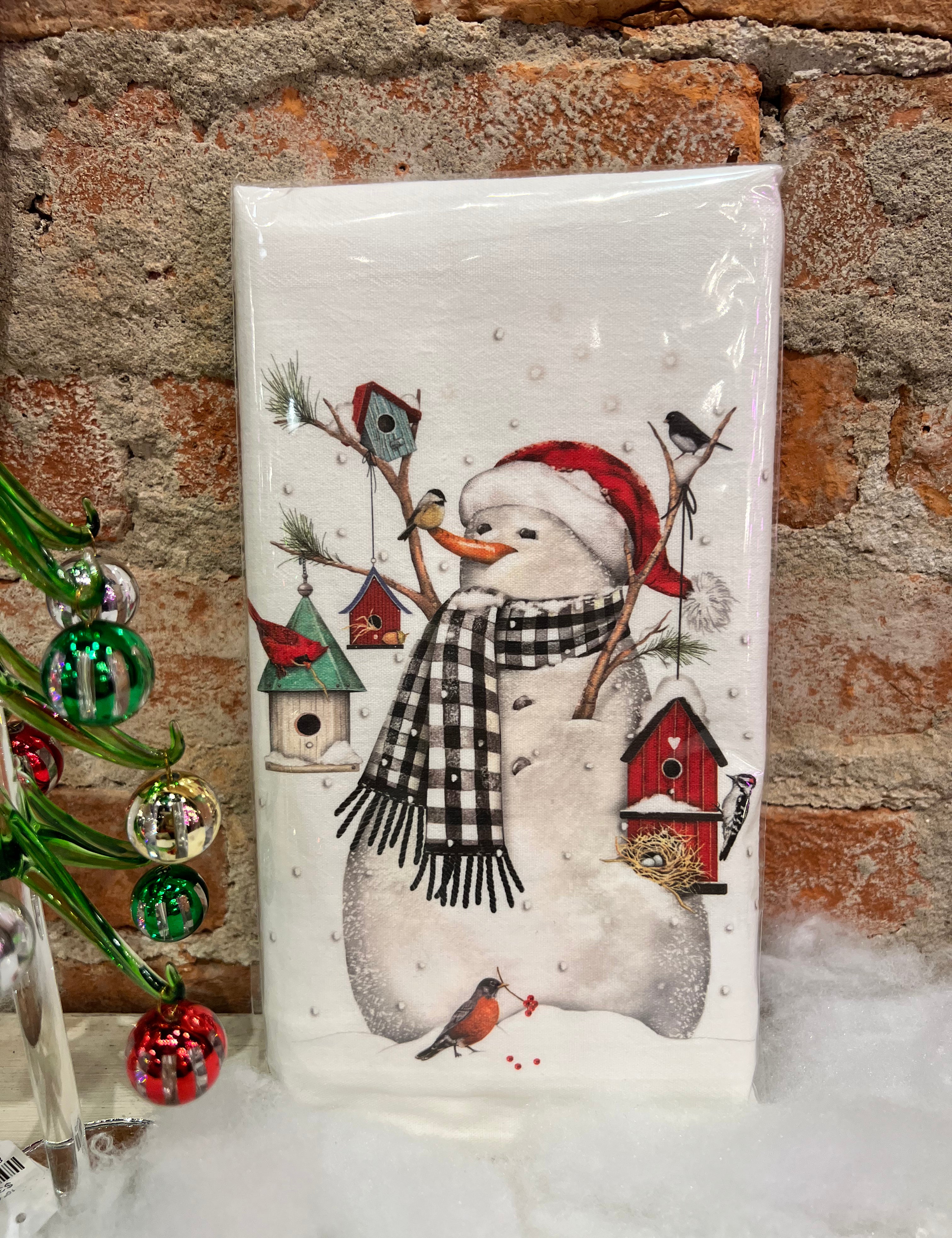 Snowman Holiday Flour Sack Towels