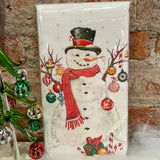 Snowman Holiday Flour Sack Towels