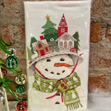 Snowman Holiday Flour Sack Towels