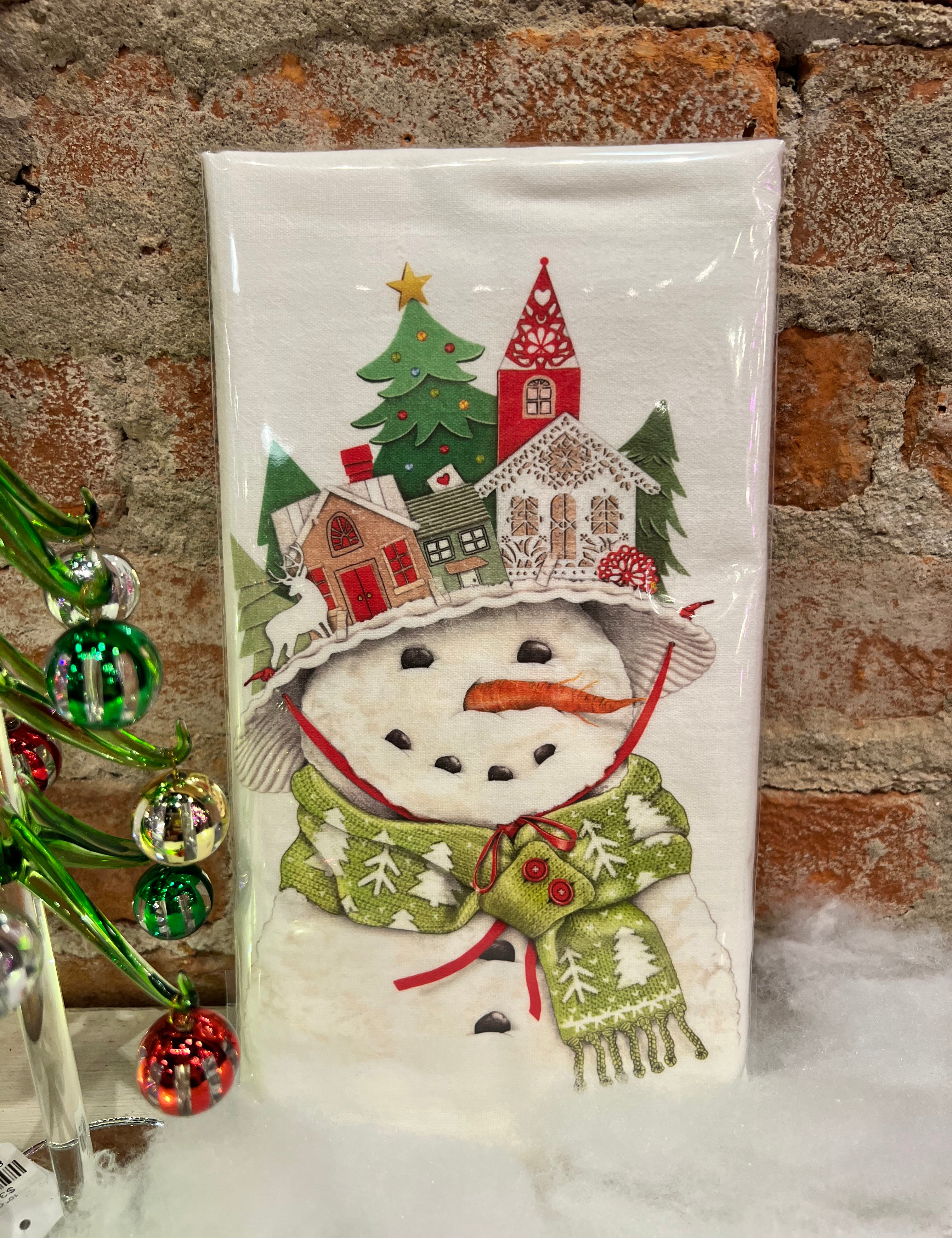 Snowman Holiday Flour Sack Towels