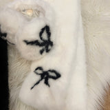 Fluffy Fur Bow Earmuff & Scarf Set