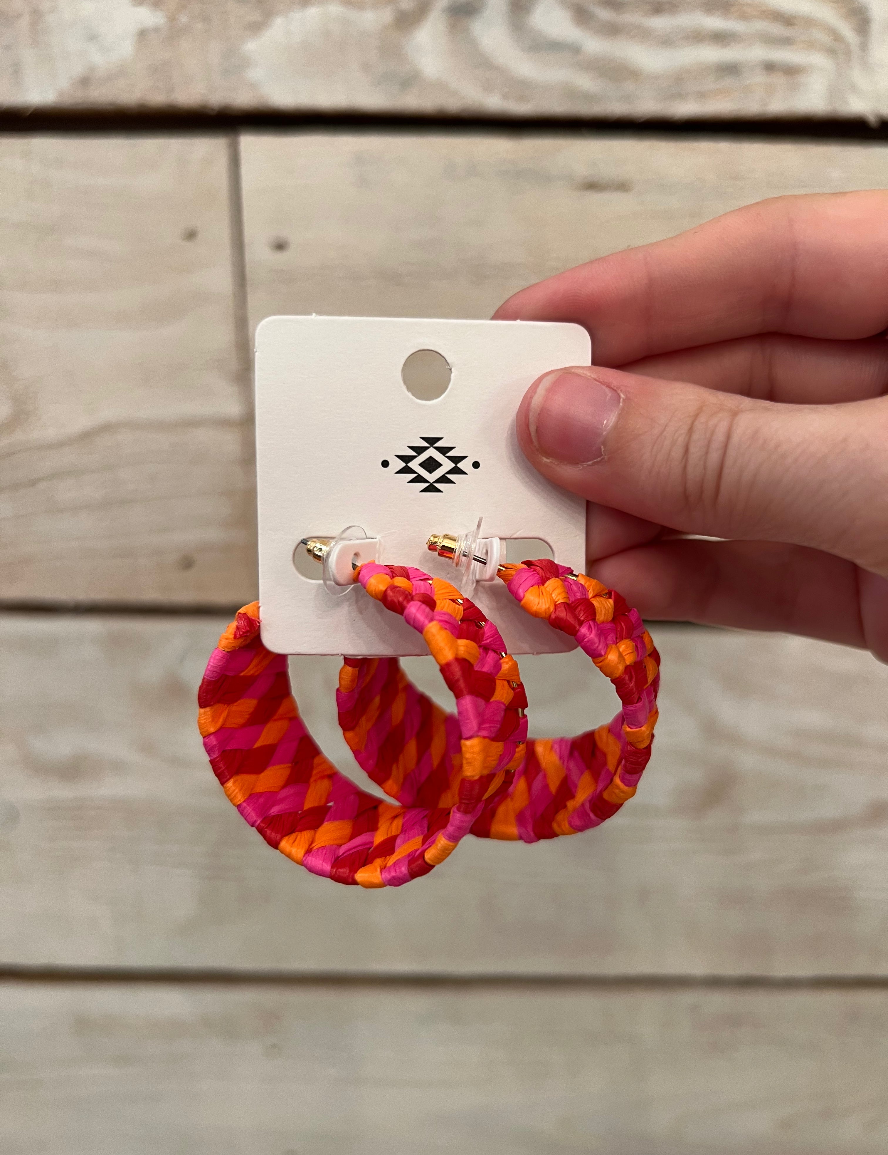 Under The Sun Raffia Hoops