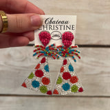 Party Hat Beaded Earring