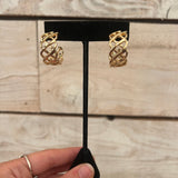 Zigzag Gold Metal Hoops