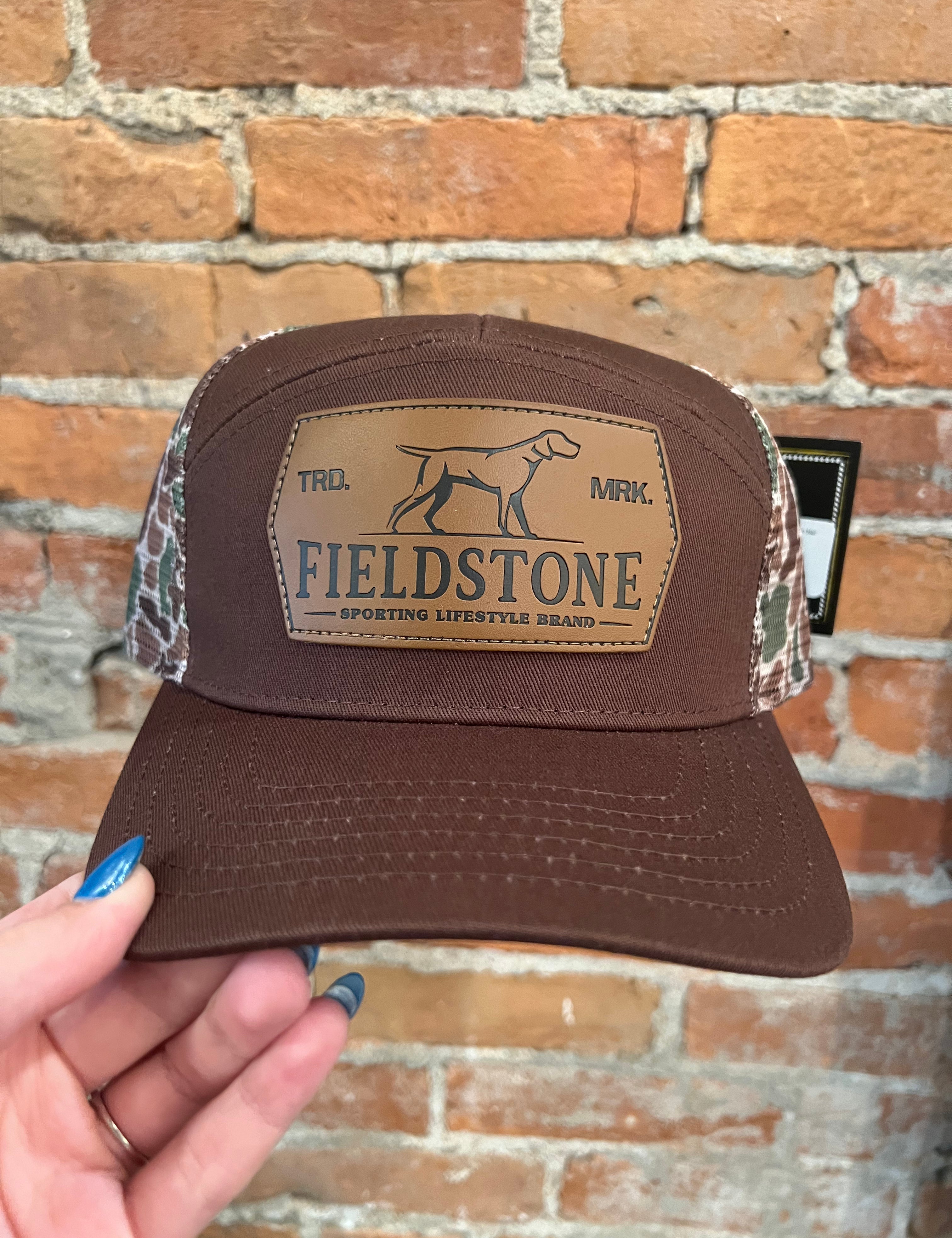 Fieldstone - Brown & Camo 7 Panel Mesh Hat