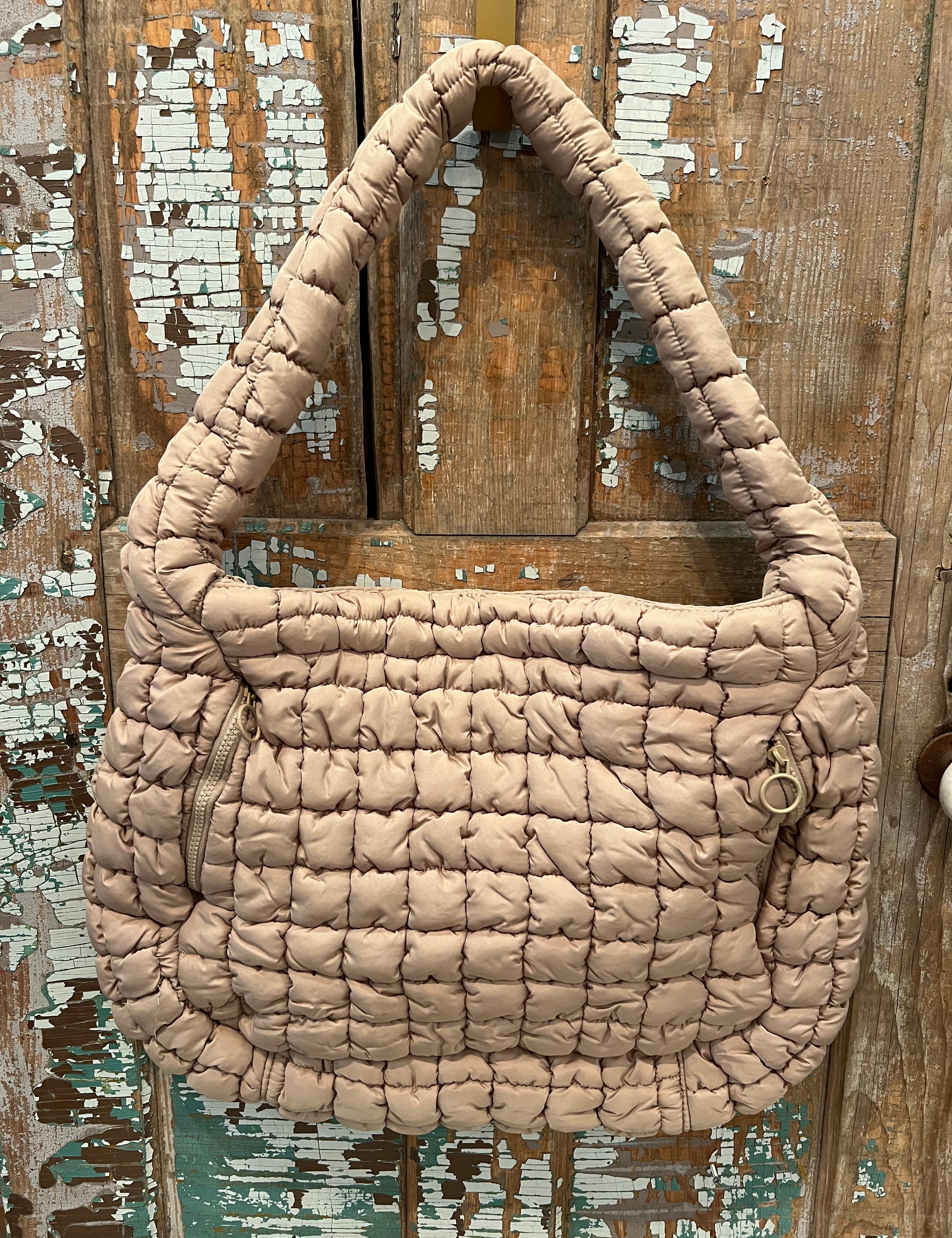 Simply Southern - Mocha Puffer Hobo Bag