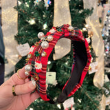 Santa Baby Plaid Headband