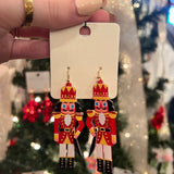 Red Nutcracker Soldier Earrings