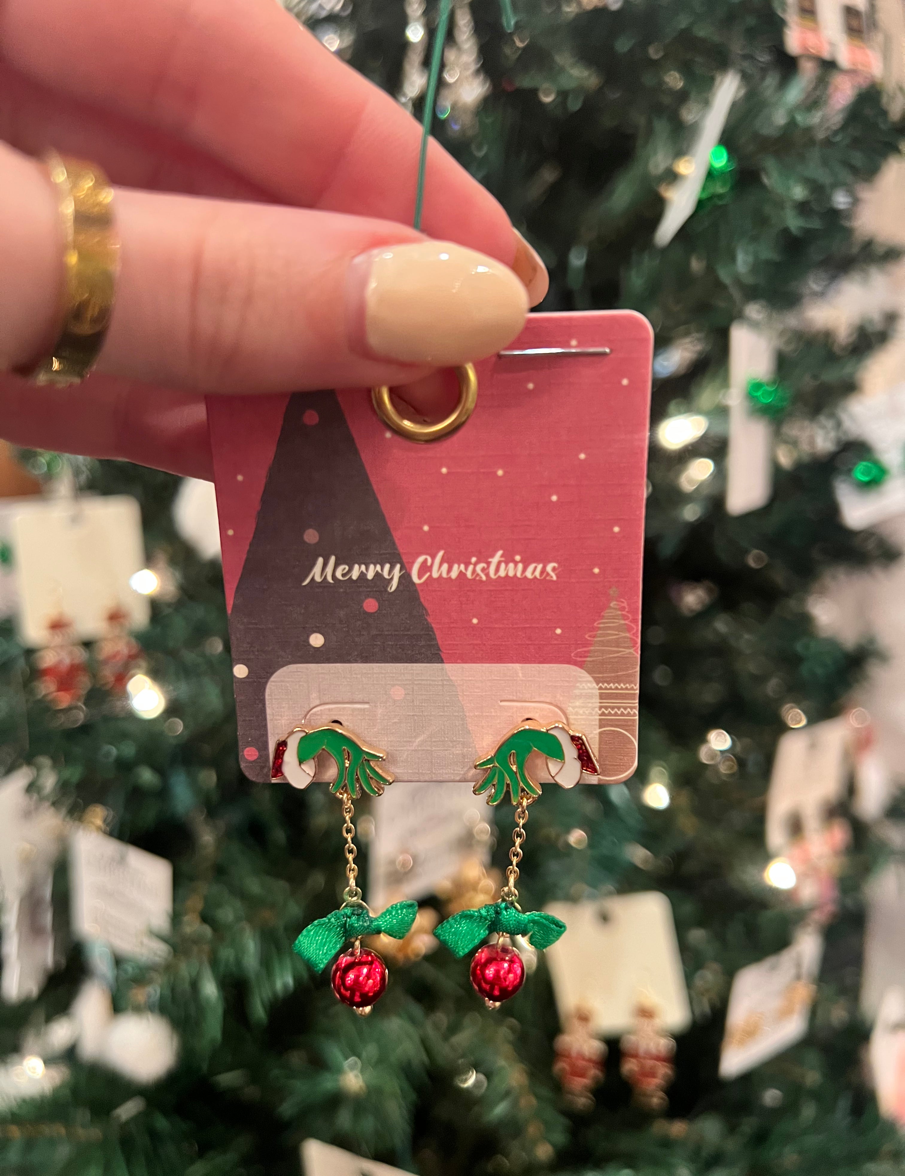 Grinch Hand Earring