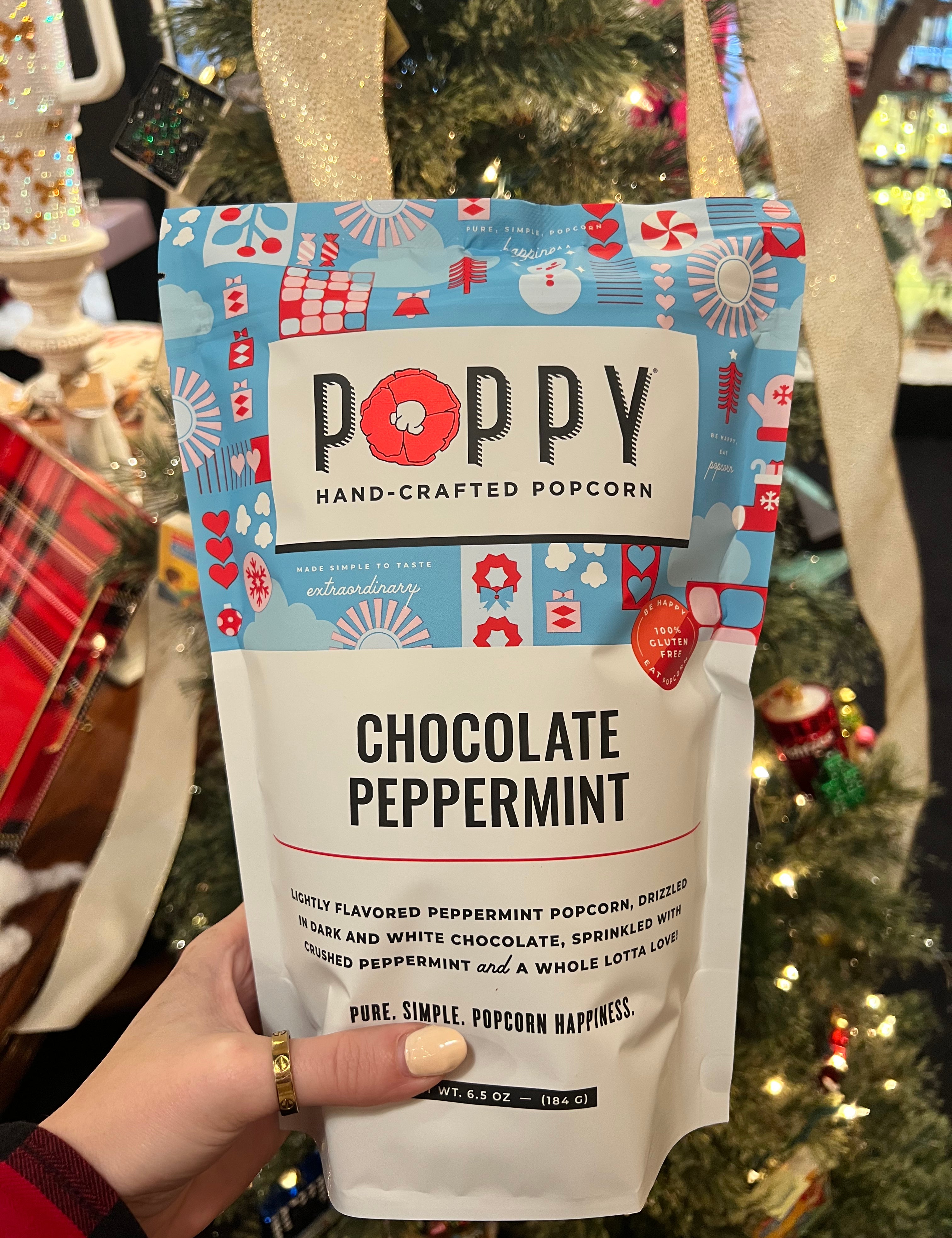 Poppy Popcorn - Chocolate Peppermint Popcorn