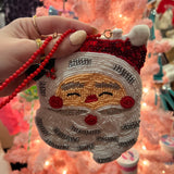 Beaded Santa Crossbody Bag