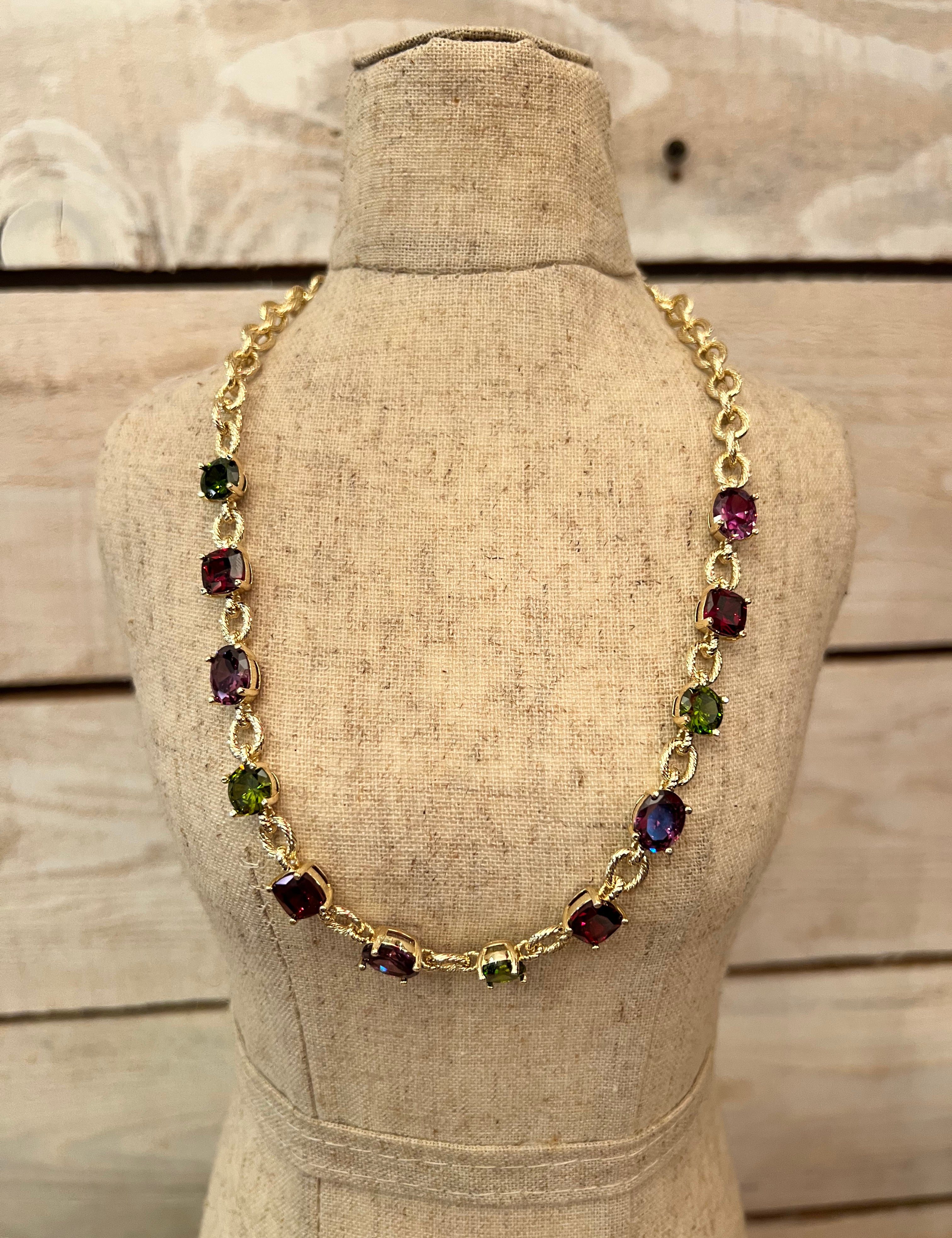 Multi Colored Stones Necklace