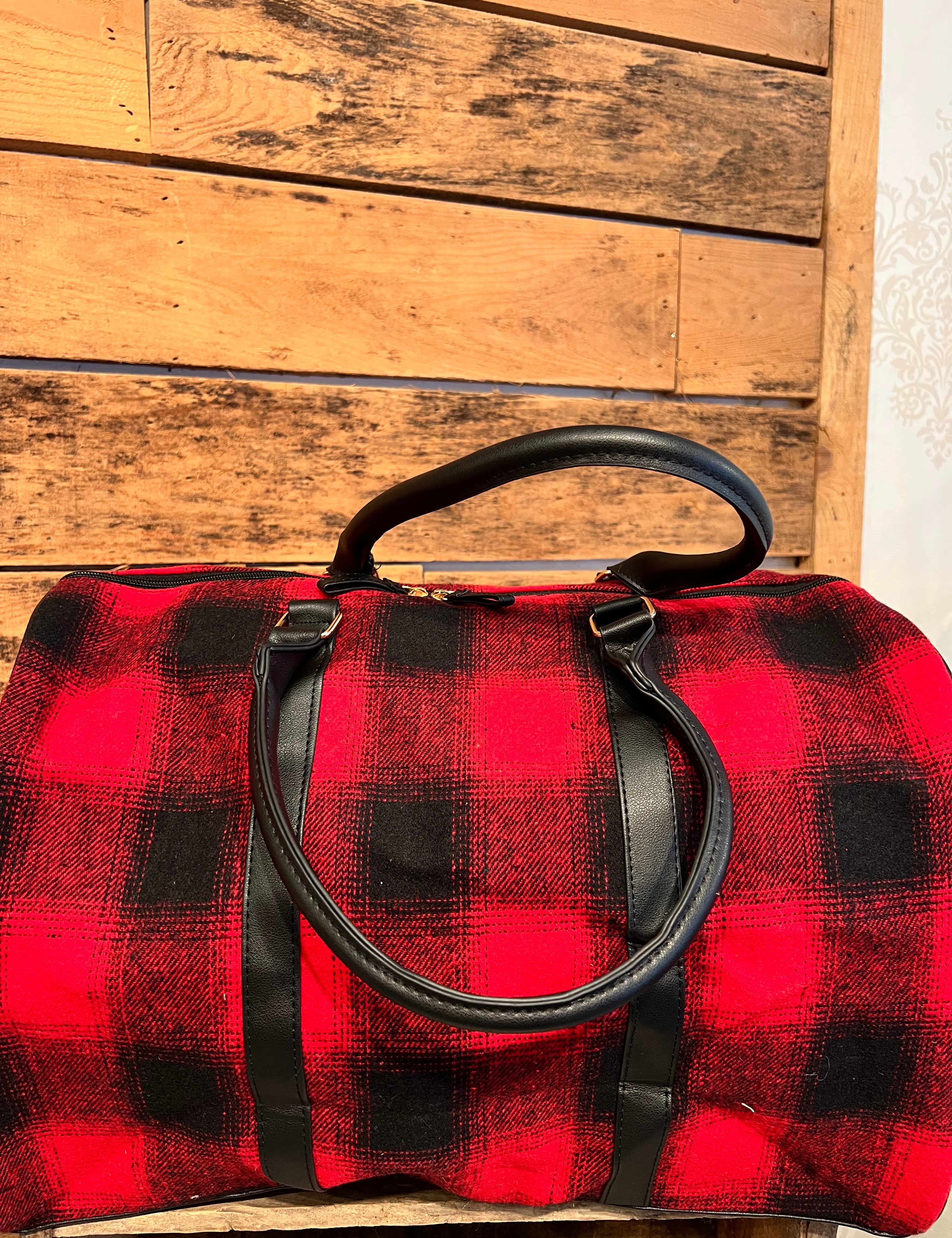 Buffalo Plaid Duffle Bags