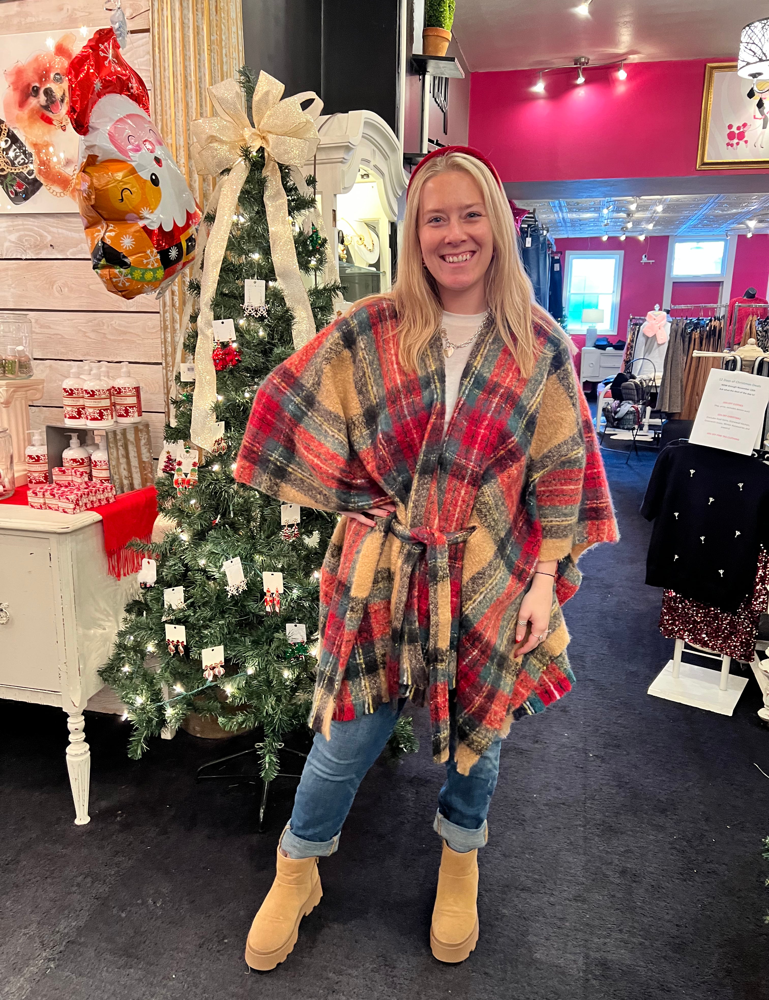 Brinley Belted Poncho