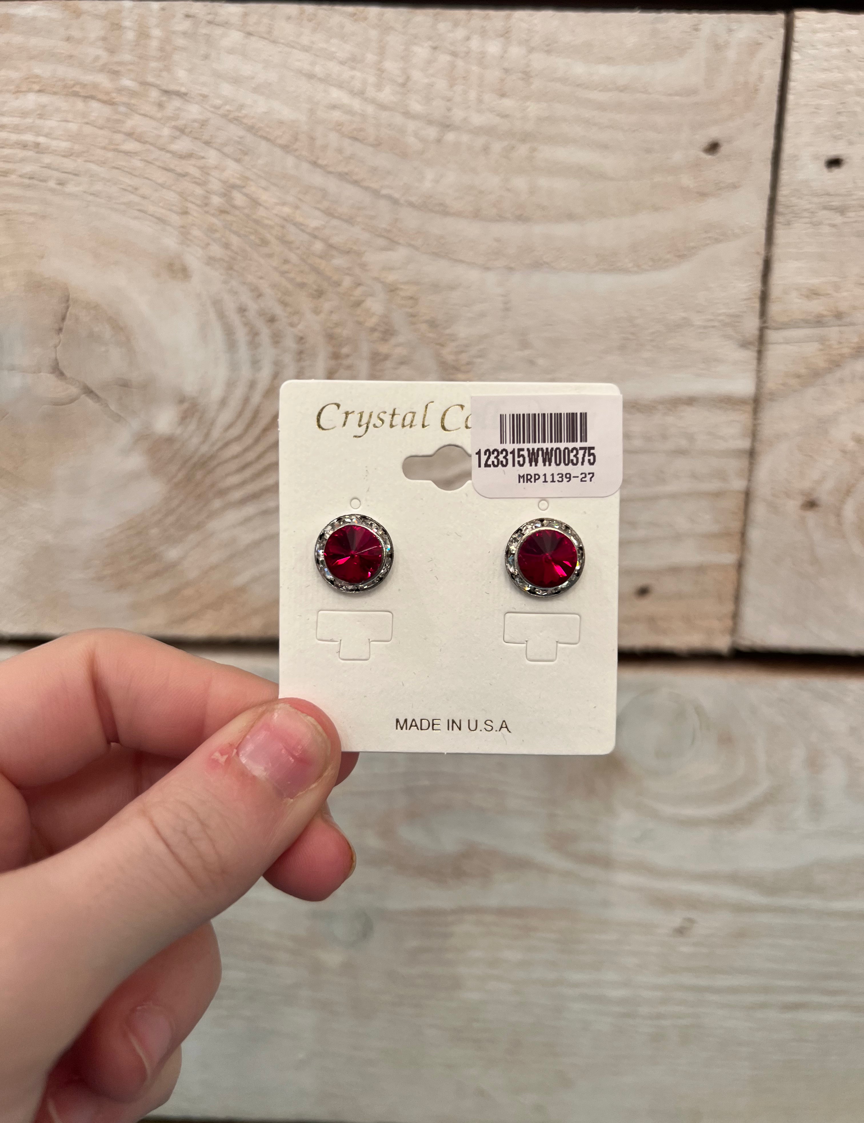 **Small Rhinestone Evening Studs