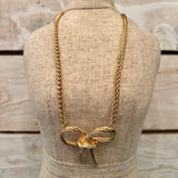 Chunky Textured Bow Necklace