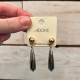 Teardrop Metal Chunky Earrings