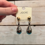 Chunky Metal Oblong Earrings