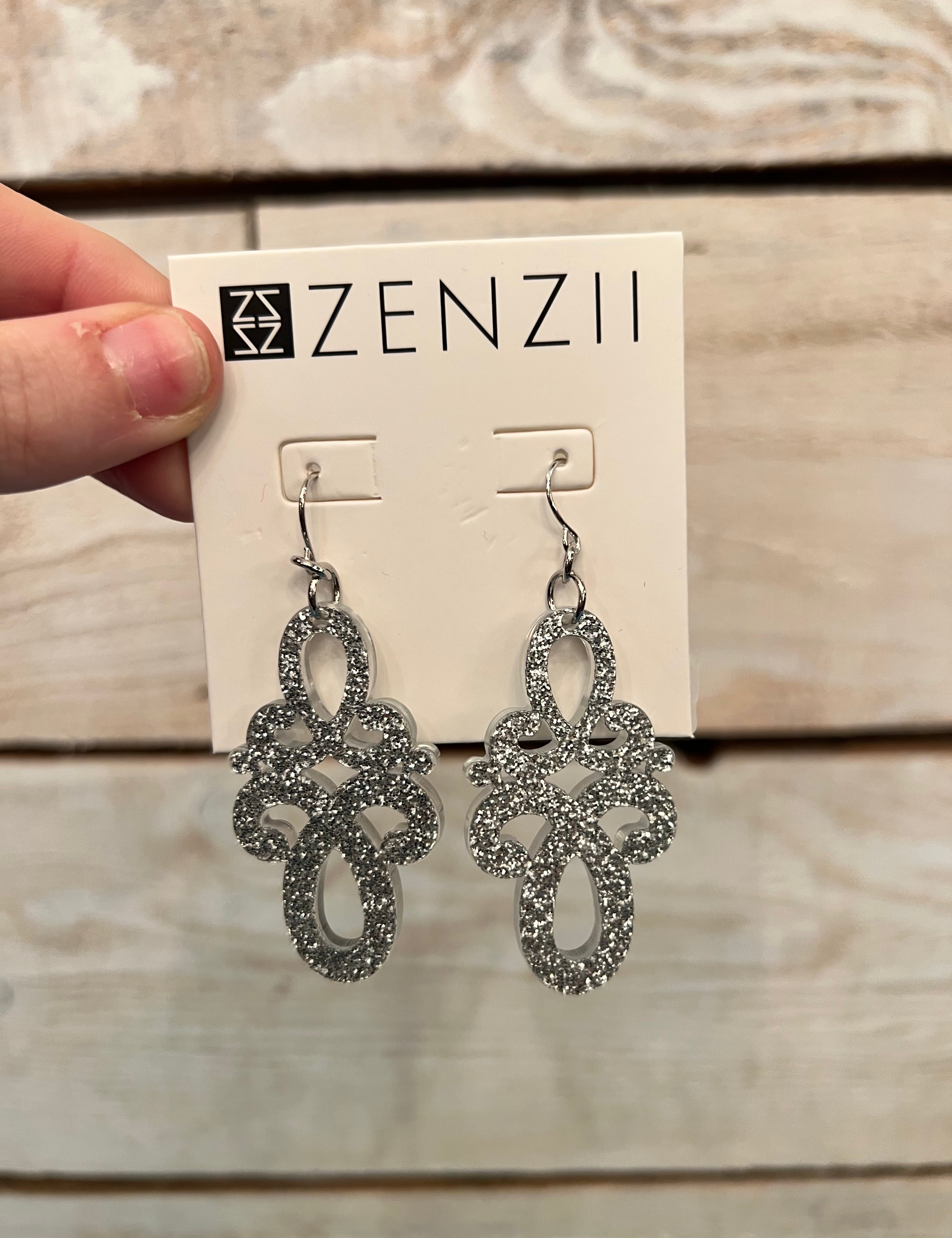 Double Scroll Drop Earring