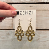 Double Scroll Drop Earring