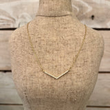 Gold Sparkling V Necklace