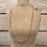 **Rhinestone Chain Gold Necklace