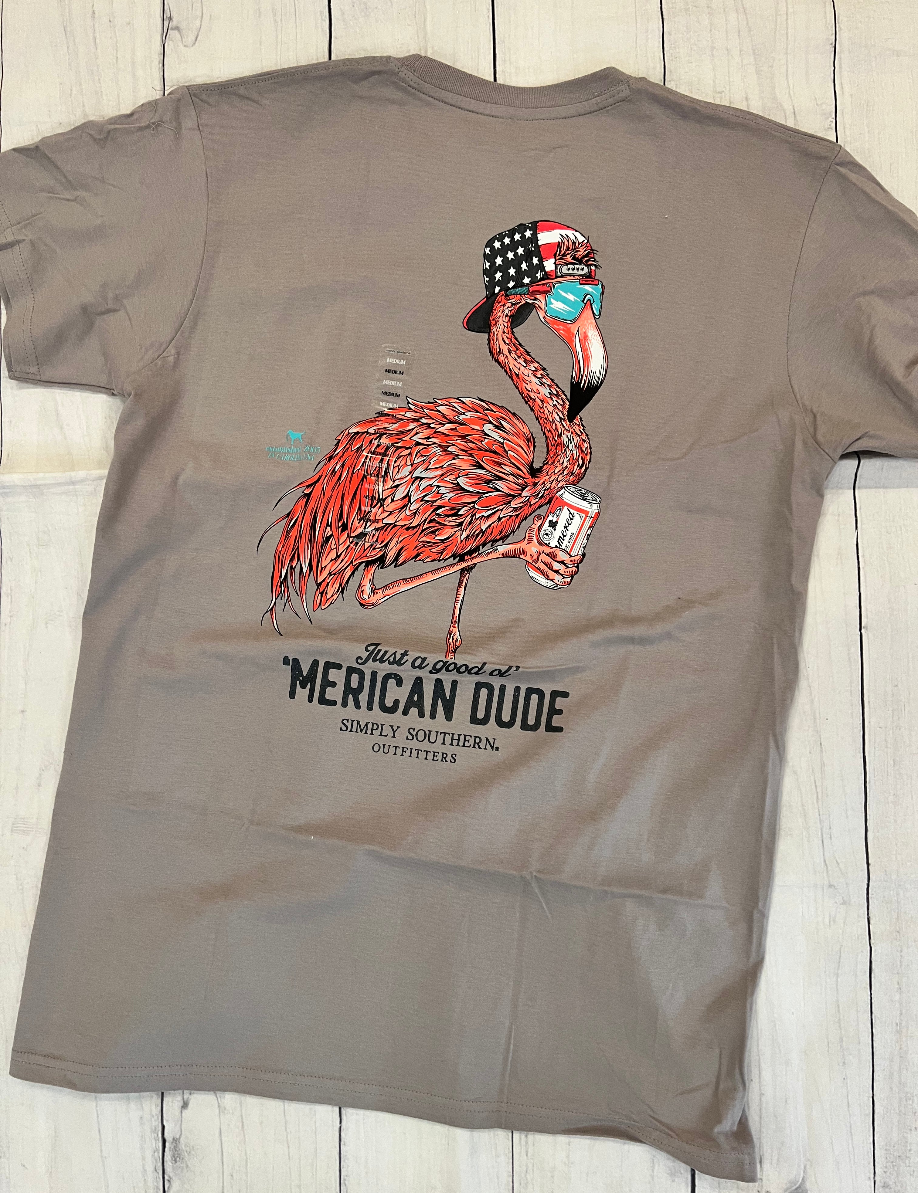 Simply Southern - Men's Flamingo Dude Tee