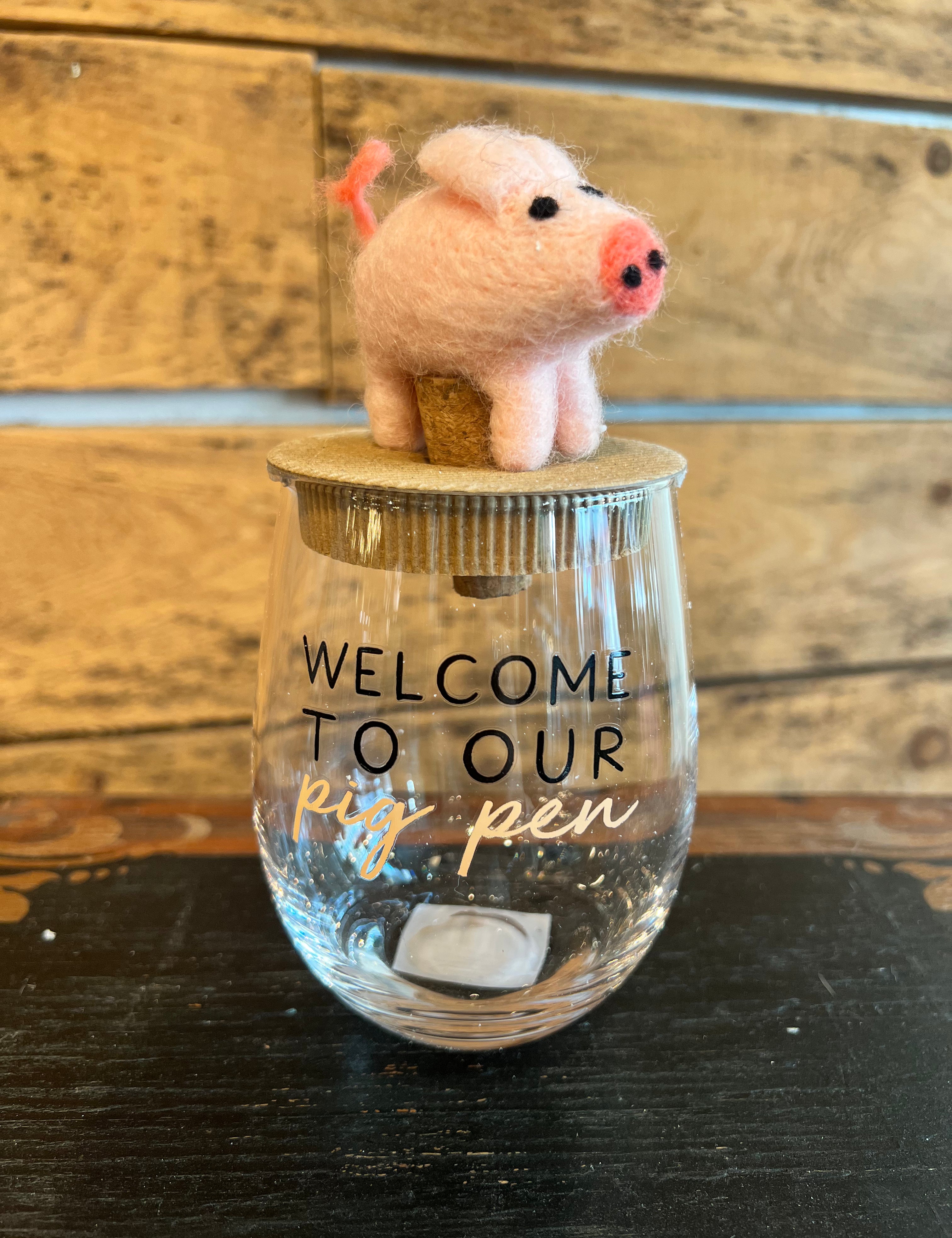 Mudpie - Farm Animal Wine Glass Topper Set