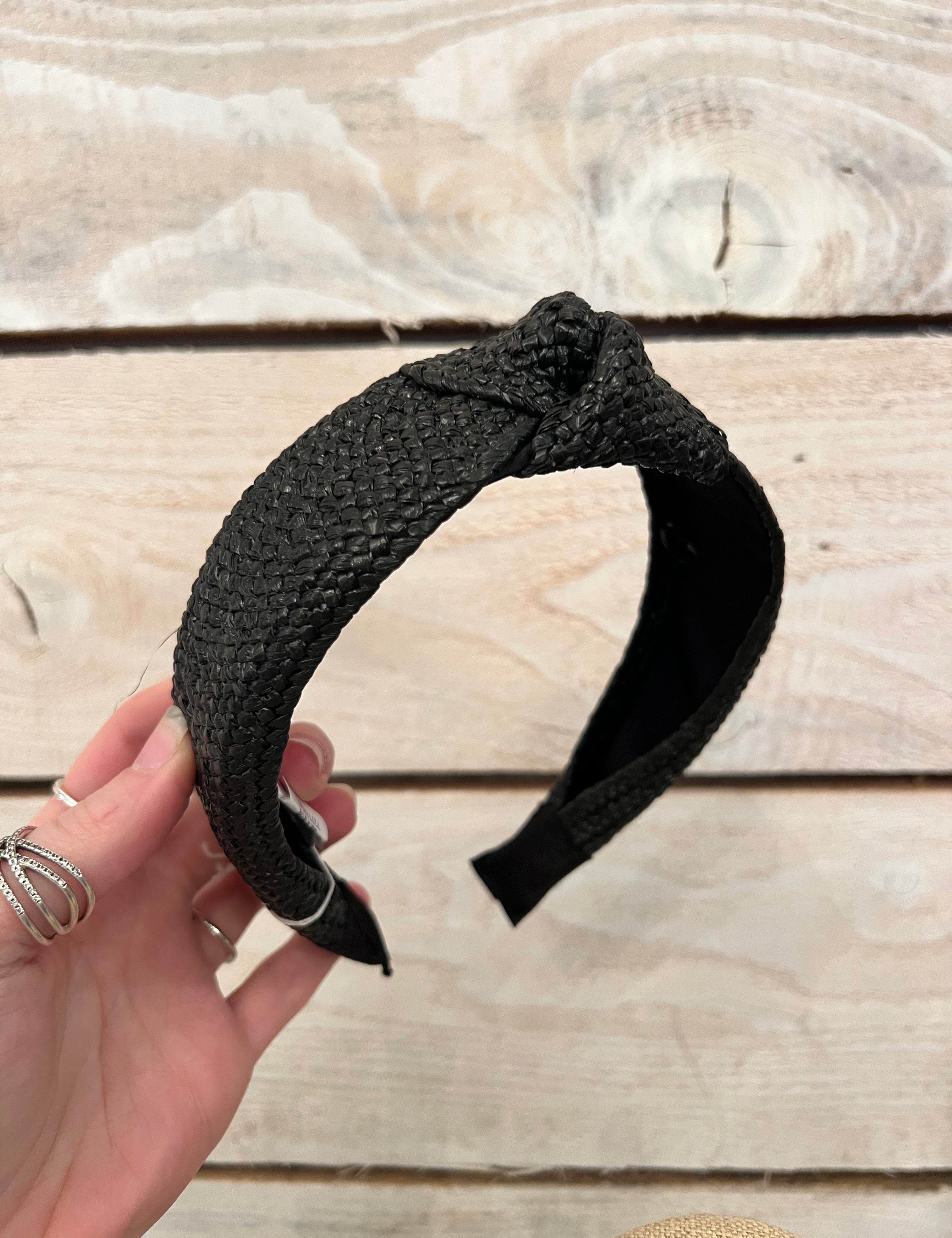 Top Knot Raffia Headband