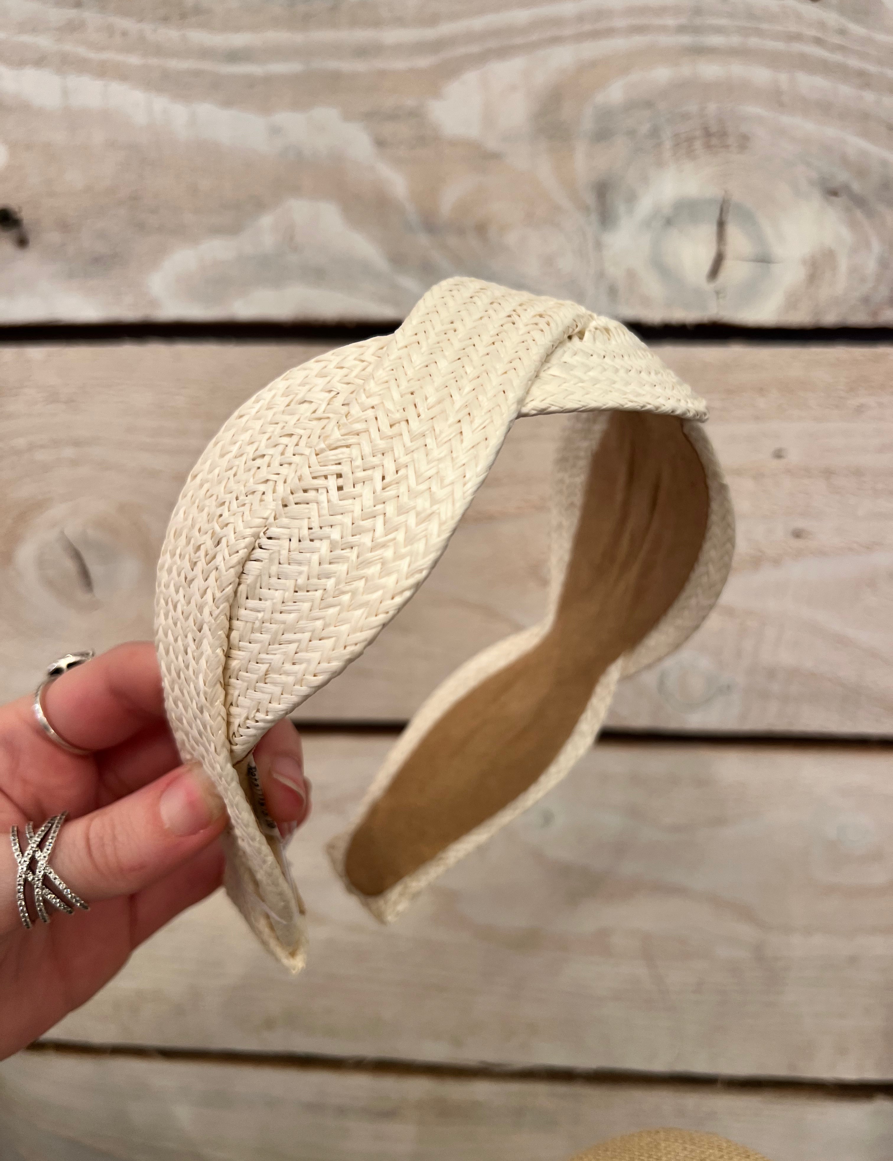 Sunshine Twist Raffia Headband