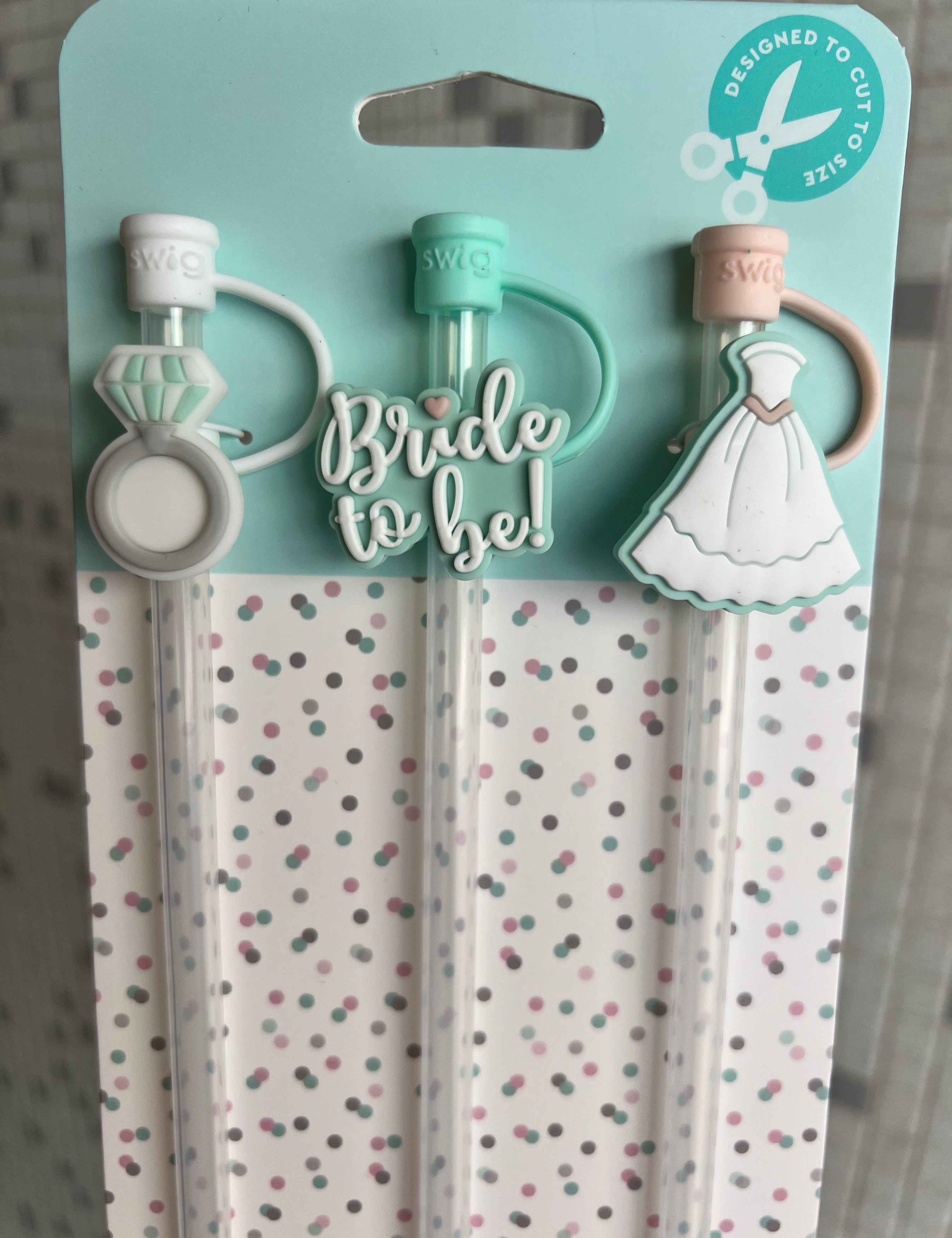 Swig - Bride To Be Straw Topper Set