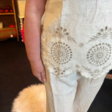 Charlie B - Linen Eyelet Embroidery Top