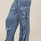 Seraphina Satin Cargo Pants