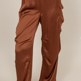 Seraphina Satin Cargo Pants